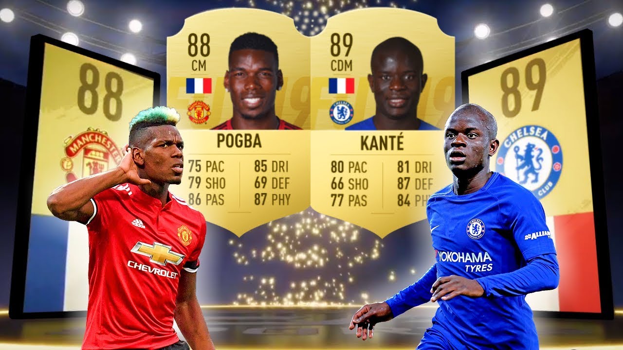 Kante FIFA 18: So sánh với Pogba, ai mạnh hơn?